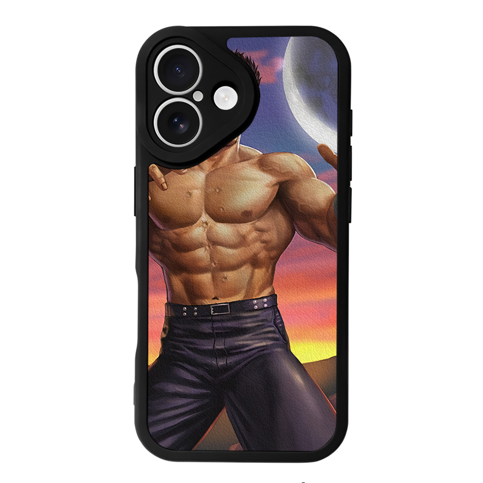 （画像用） 北斗の拳 Fist of the North Star 【iPhone 16シリーズ対応】シリコンスマホケース（レザー調） 材質：シリコン